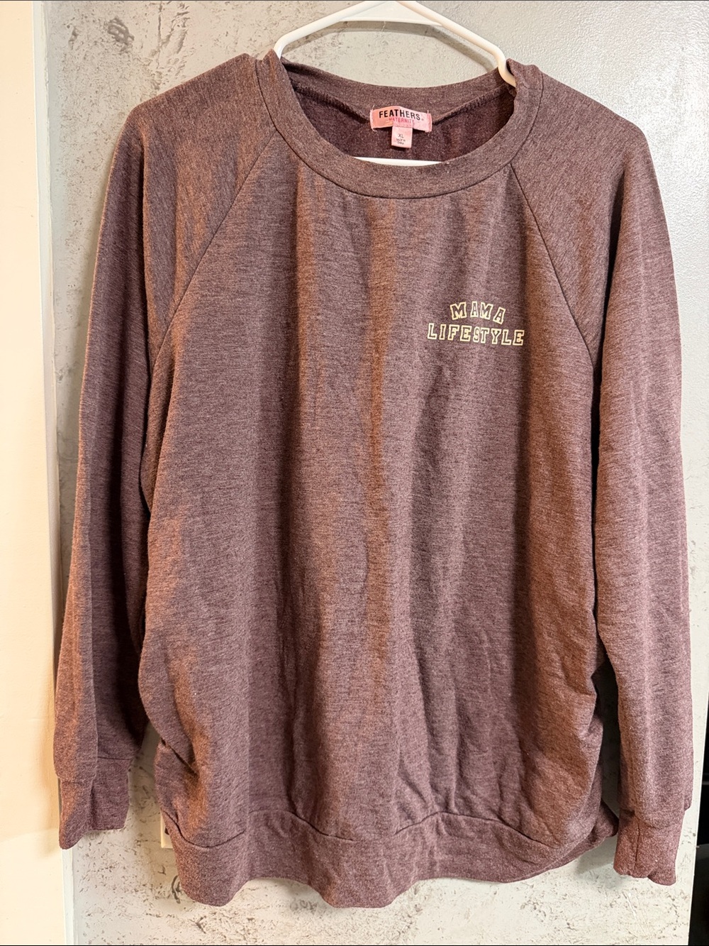 Feathers Mama Lifestyle maternity Crewneck Sweater - Mauve